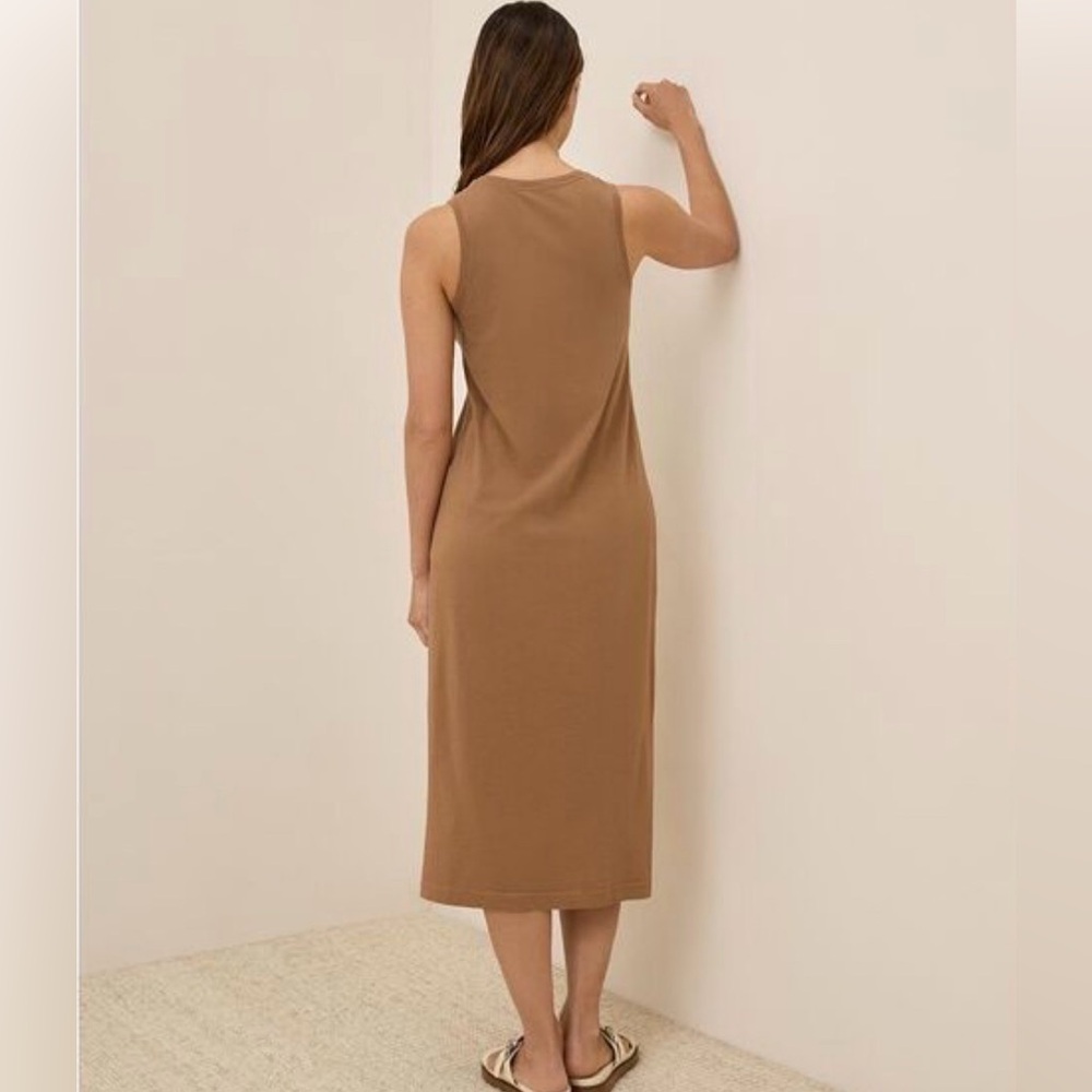 PACT Organic Cotton Long Dress Brown Sugar XXL - Picture 2 of 9